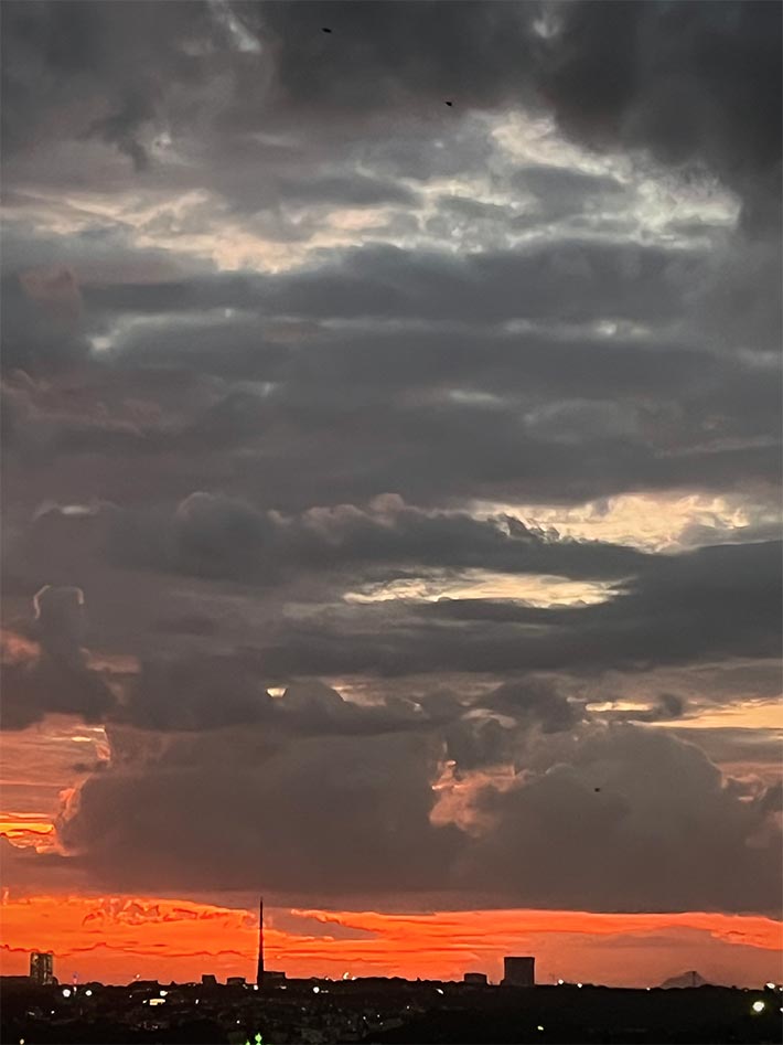 Skyscape around sunset.